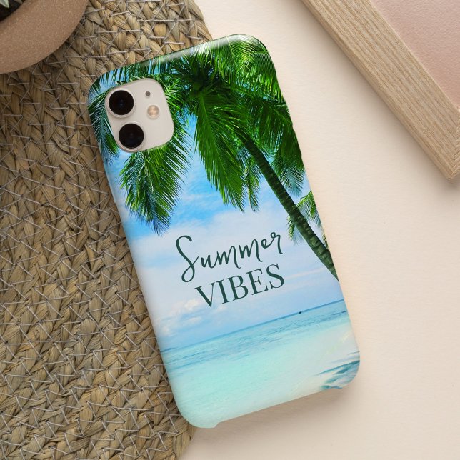Sommar Vibes Handflatan Träd-strandning av havet (Summer Vibes Palm Tree Beach Relaxing Ocean Case-Mate iPhone)