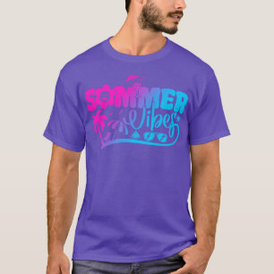 Sommar Vibes Hej Sommar Sunset Beach Summer Vaca T Shirt