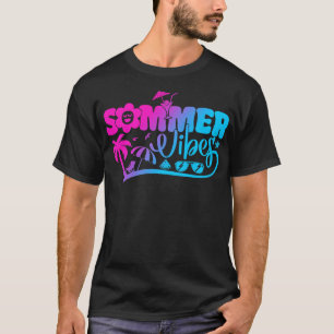 Sommar Vibes Hej Sommar Sunset Beach Summer Vaca T Shirt