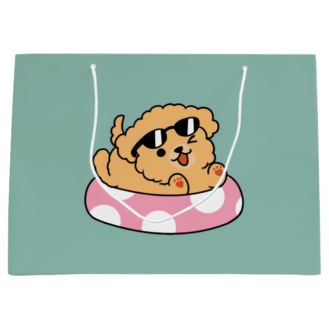 Sommar Vibes Hund - Flytande marionett med solglas (Framsidan)