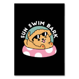 Sommar Vibes Hund - Flytande marionett med solglas Bordsnummer