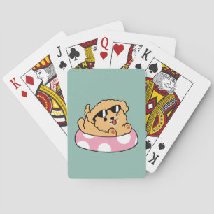 Sommar Vibes Hund - Flytande marionett med solglas Casinokort