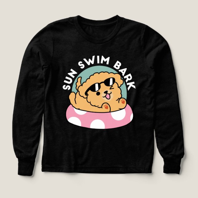 Sommar Vibes Hund - Flytande marionett med solglas T Shirt (Design framsida)