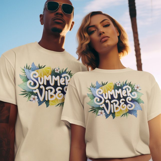 Sommar Vibes Lemon Fruit Löv Hett T Shirt (Skapare uppladdad)