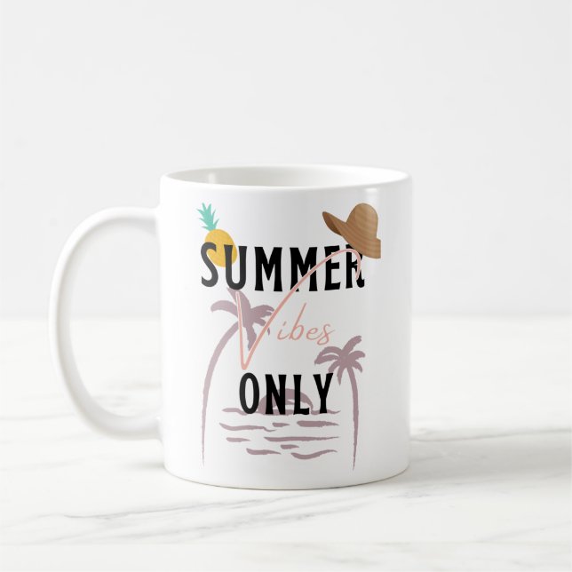 Sommar Vibes Only Beach Kaffemugg (Vänster)