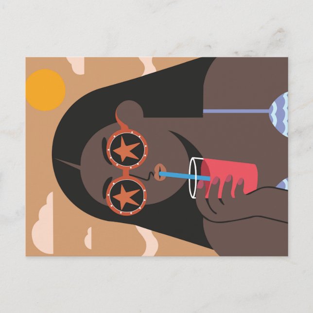 Sommar Vibes - Retro Pop Art-vykort Vykort (Framsida)