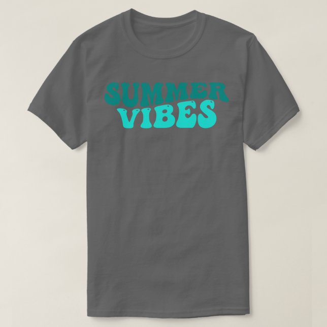 Sommar Vibes Roligt Seach Sand Surfa Quote T Shirt (Design framsida)