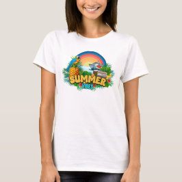 Sommar Vibes Semester Strand T Shirt