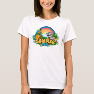 Sommar Vibes Semester Strand T Shirt