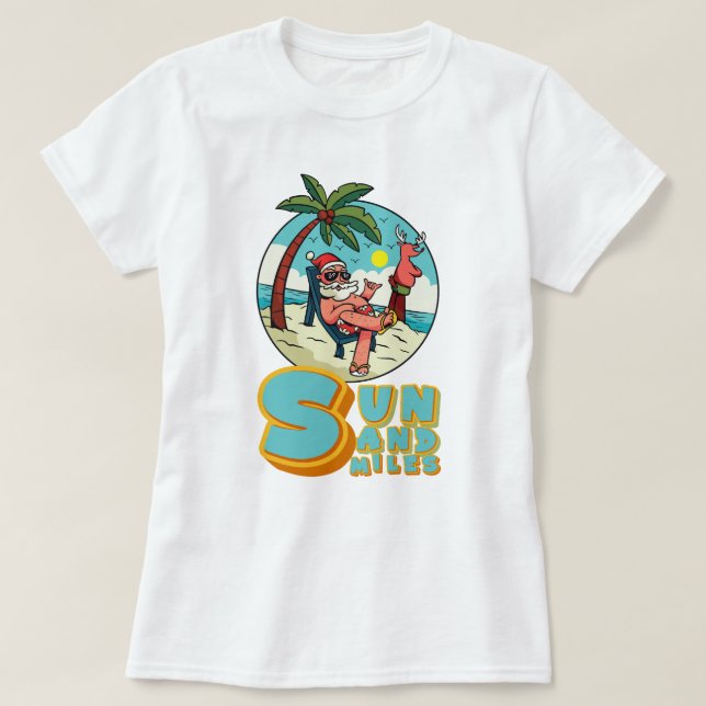Sommar Vibes: Sol, Sand och Smiles. T Shirt (Design framsida)