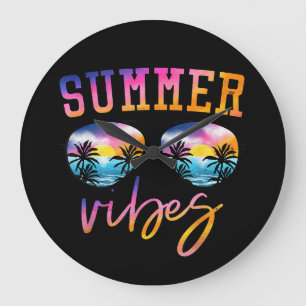 Sommar Vibes sunglass med Handflatan Träd Funny Be Stor Klocka