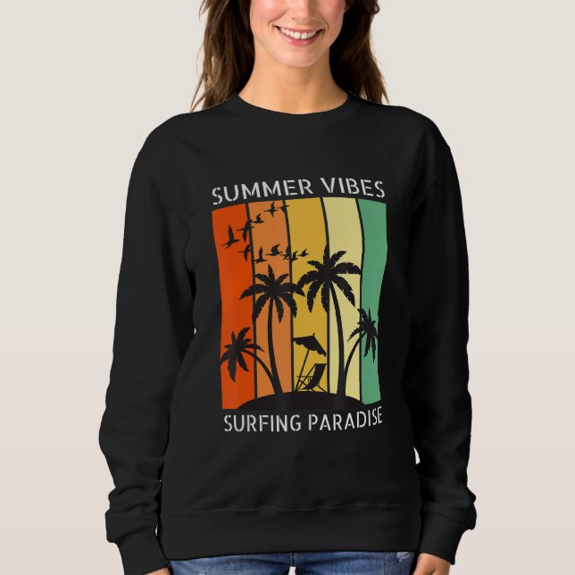 Sommar Vibes Surfing Paradis  Sommar T Shirt (Framsida)