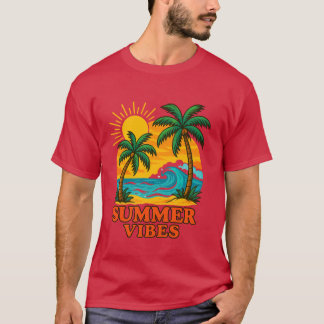 Sommar Vibes T-Shirt för Sol, Vind och Beach Älska