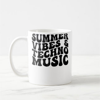 Sommar Vibes Techno Musik Edm Rave Strand Kaffemugg