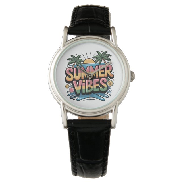 Sommar Vibes Tropical Beach Armbandsur (Framsida)