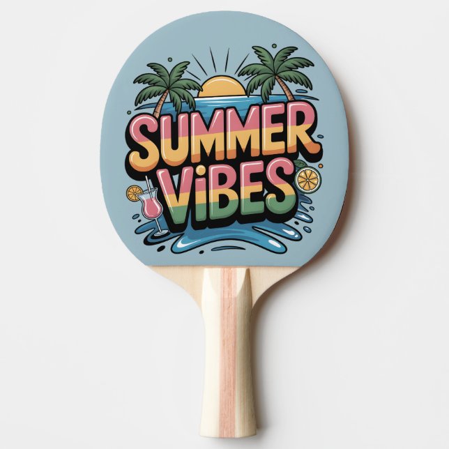 Sommar Vibes Tropical Beach Pingisracket (Framsidan)