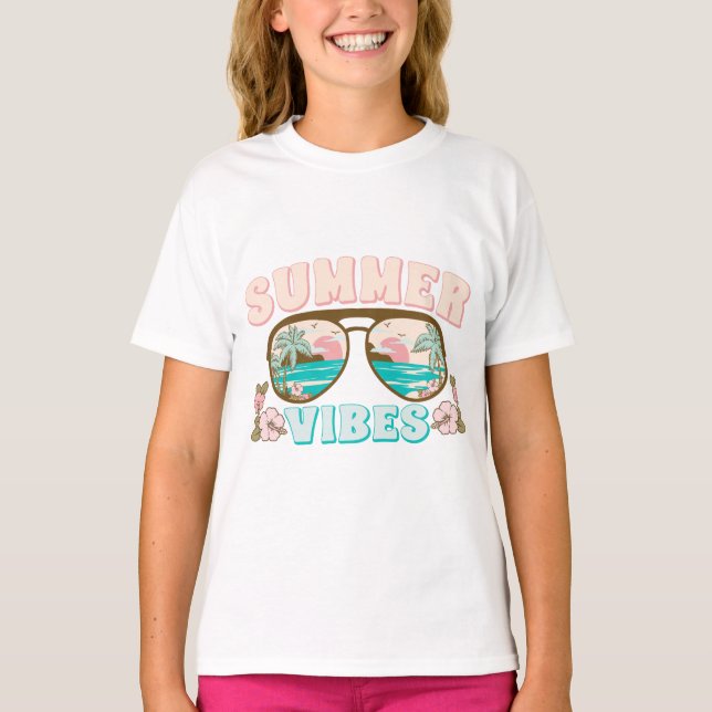 Sommar Vibes Tropical Beach Sommar Roligt T Shirt (Framsida)