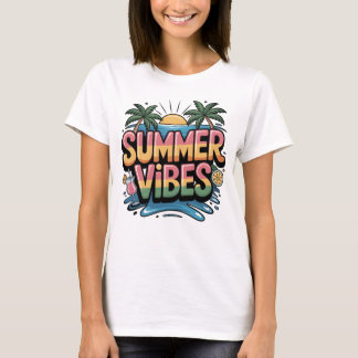 Sommar Vibes Tropical Beach T Shirt