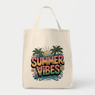 Sommar Vibes Tropical Beach Tygkasse