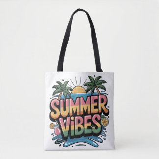 Sommar Vibes Tropical Beach Tygkasse