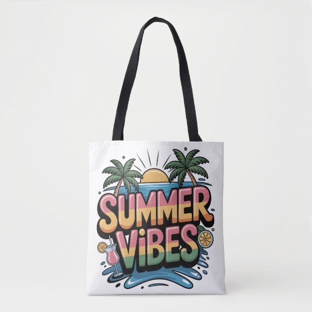 Sommar Vibes Tropical Beach Tygkasse (Framsida)