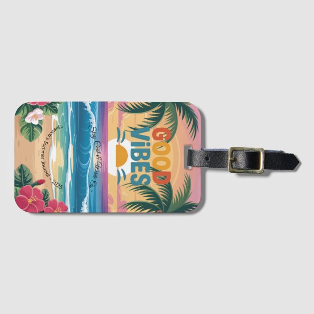 Sommar Vibes Tropical Notebook Bagagebricka (Framsida horisontal)