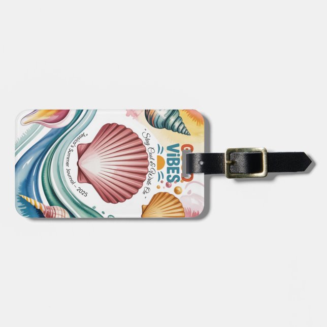 Sommar Vibes Tropical Notebook Bagagebricka (Horisontell Framsida)