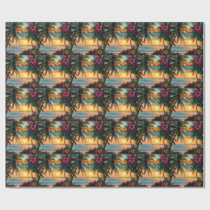 Sommar Vibes Tropical Notebook Presentpapper