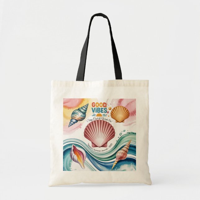 Sommar Vibes Tropical Notebook Tygkasse (Framsidan)