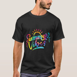 Sommar Vibes Tye Dye Summer Beach Travel Family Va T Shirt