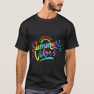 Sommar Vibes Tye Dye Summer Beach Travel Family Va T Shirt