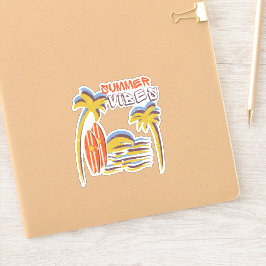 Sommar Vibes Vacation Vintage Klistermärken