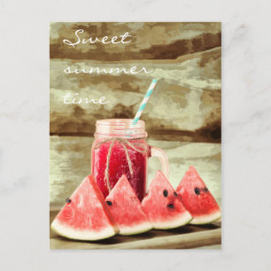 Sommar Vibes Watermelon-vykort Vykort