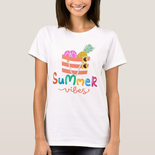 Sommar Vibes Women's T Shirt (Framsida)