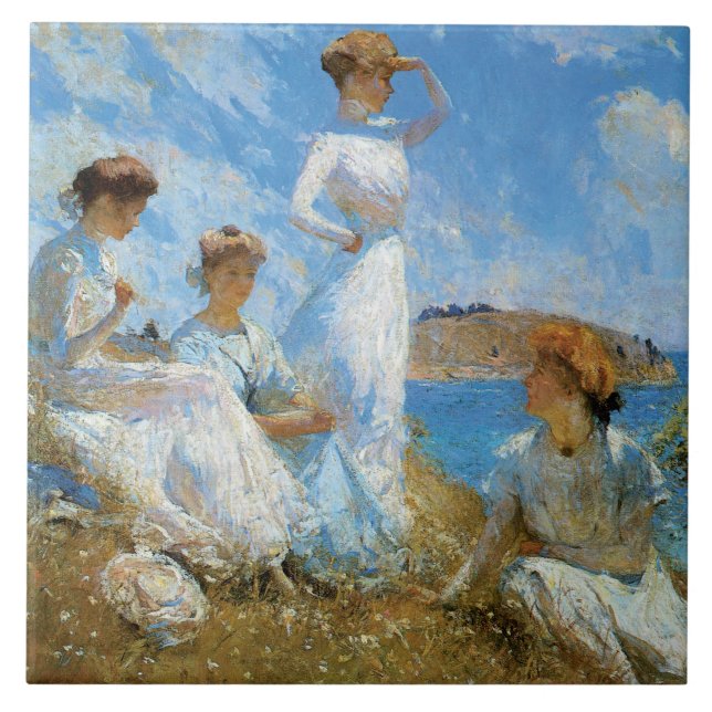 Sommar vid franka W. Benson Kakelplatta (Framsidan)
