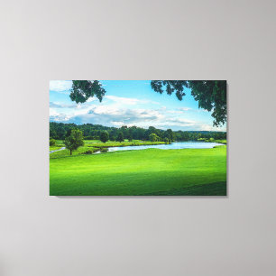 Sommar vid Golfkursen Canvastryck