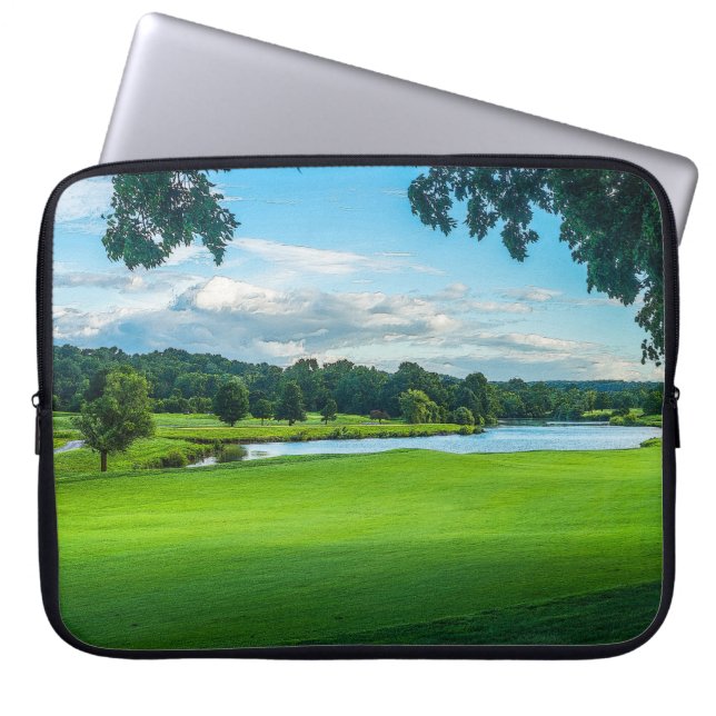 Sommar vid Golfkursen Laptop Fodral (Framsidan)