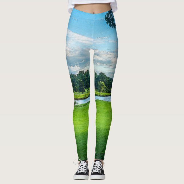 Sommar vid Golfkursen Leggings (Framsida)