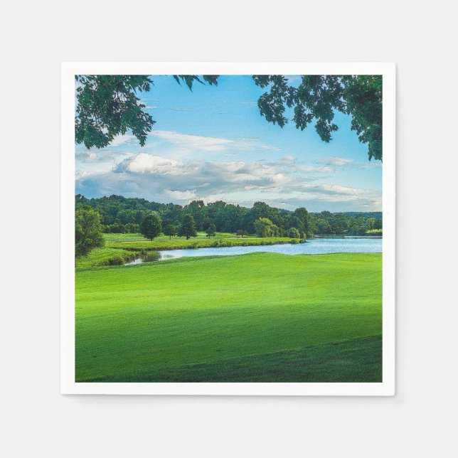 Sommar vid Golfkursen Pappersservett (Framsidan)