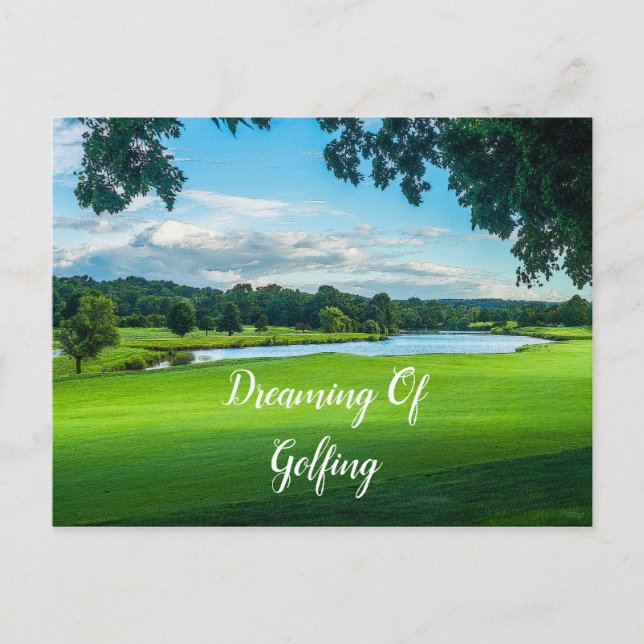 Sommar vid Golfkursen Vykort (Framsida)