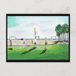 Sommar vid Kalifornienstrand Vykort