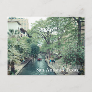 Sommar vid Riverpromenad, vykort för San Antonio T