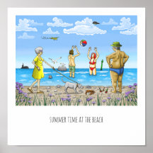Sommar vid stranden Affisch