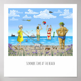 Sommar vid stranden Affisch