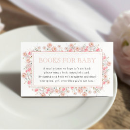 Sommar vilda blommor baby shower böcker för bebis tilläggskort