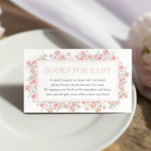 Sommar vilda blommor baby shower böcker för bebis tilläggskort