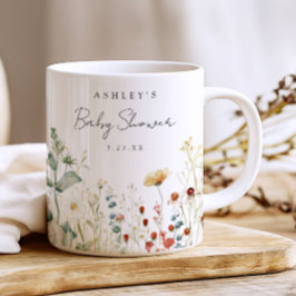 Sommar vilda blommor fält baby shower gåva kaffemugg