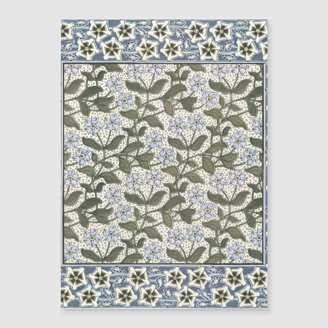 Sommar Vinca Art Nouveau Botanisk Konst (Framsida)