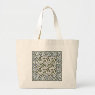 Sommar Vinca Art Nouveau Botanisk Konst Jumbo Tygkasse