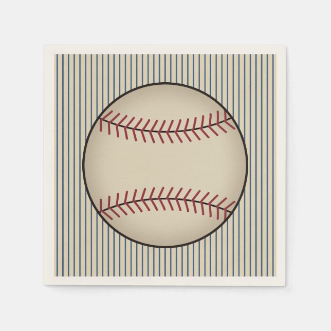Sommar Vintage Baseballfest Servetter (Framsidan)